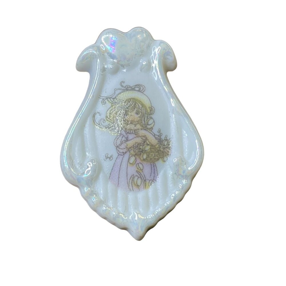 Precious Moments Porcelain Brooch Pin Marked 1997 PMI Pin Back u